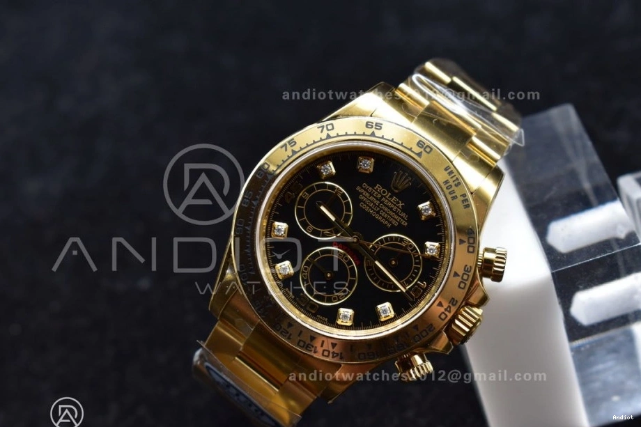 Edition Clean Best Black Dial YG On Daytona Bracelet 1:1 116508 YG SA4130 0408